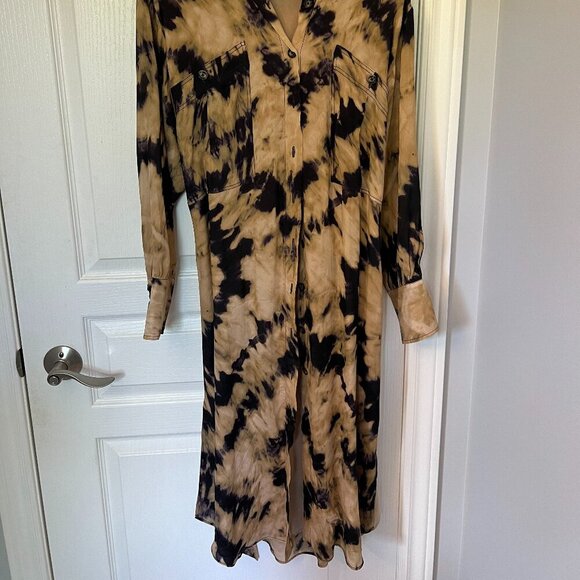 Massimo Dutti Robe Chemise I Printed Tie-Dye 6 - Picture 4 of 5